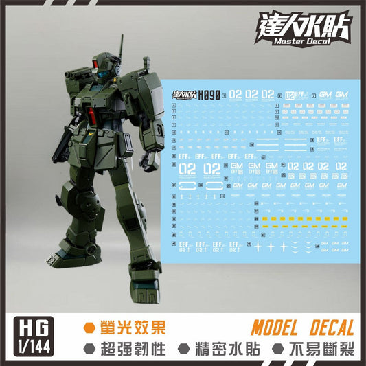 MASTER Decal Water Slide Decal H090 for HG 1/144 GM Spartan