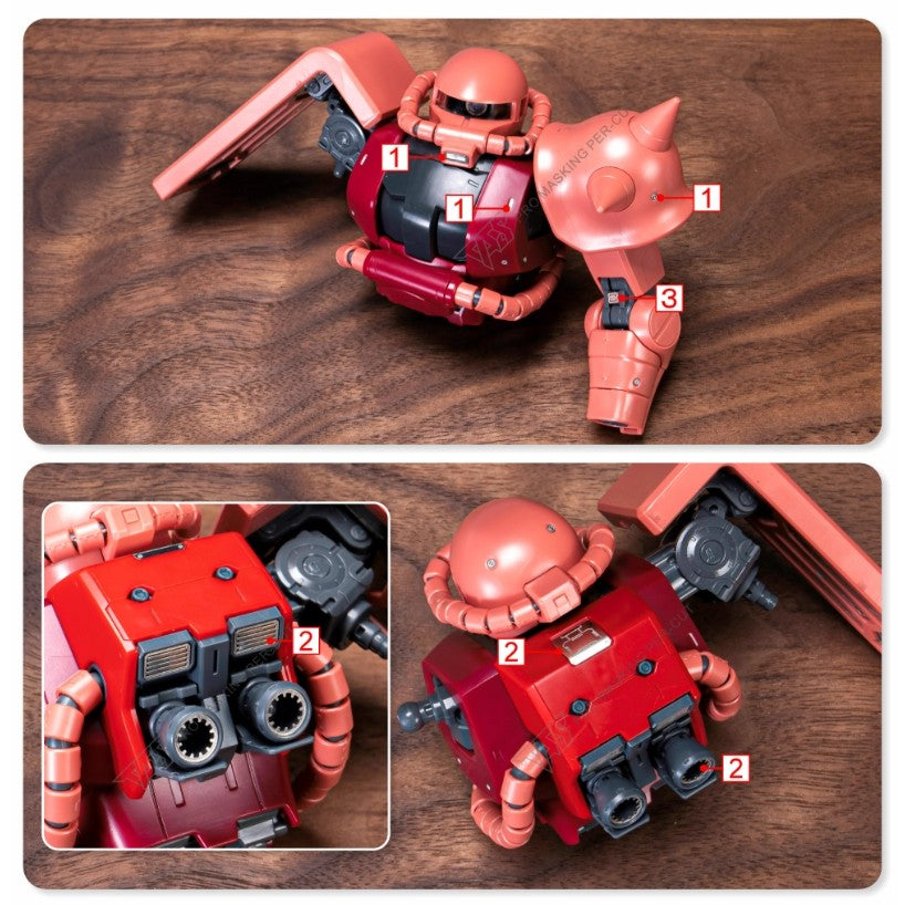 20250722 TAS Pre-cut Masking Tape / Upgrade Parts / Etching Parts for MG Zaku Ver 2.0 (Not the kits or model)