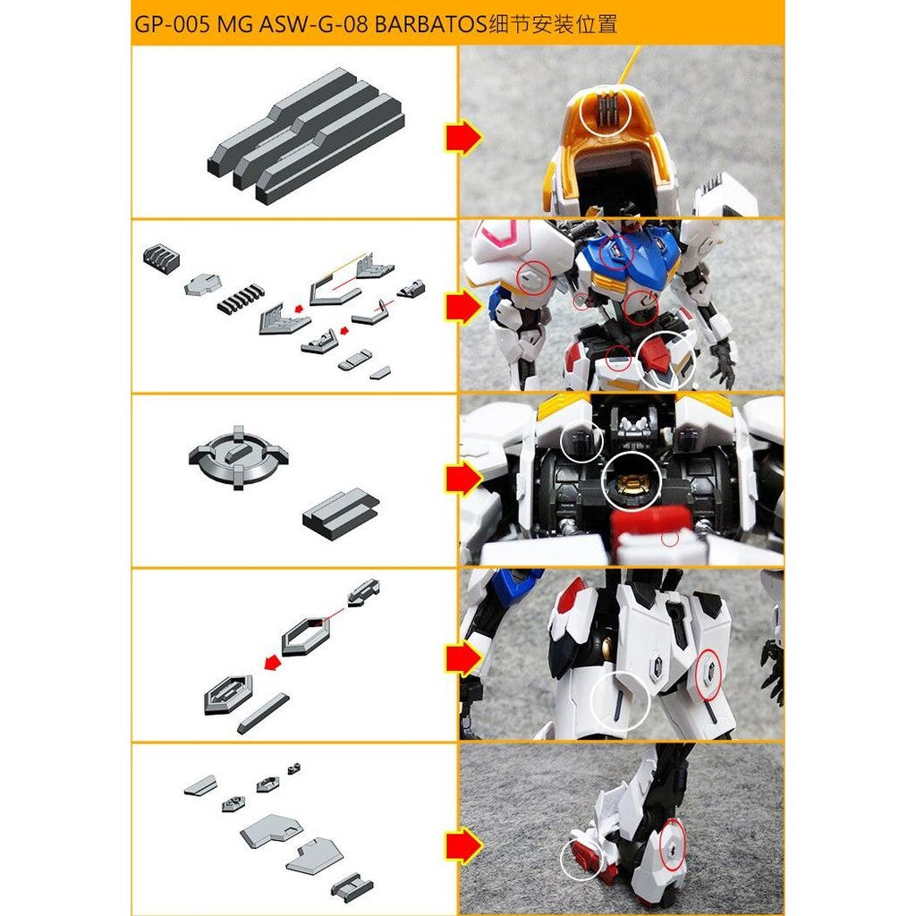 ANUBIS GP005 Detail Upgrade Parts for MG lron Blood lBO Barbatos Collectibles