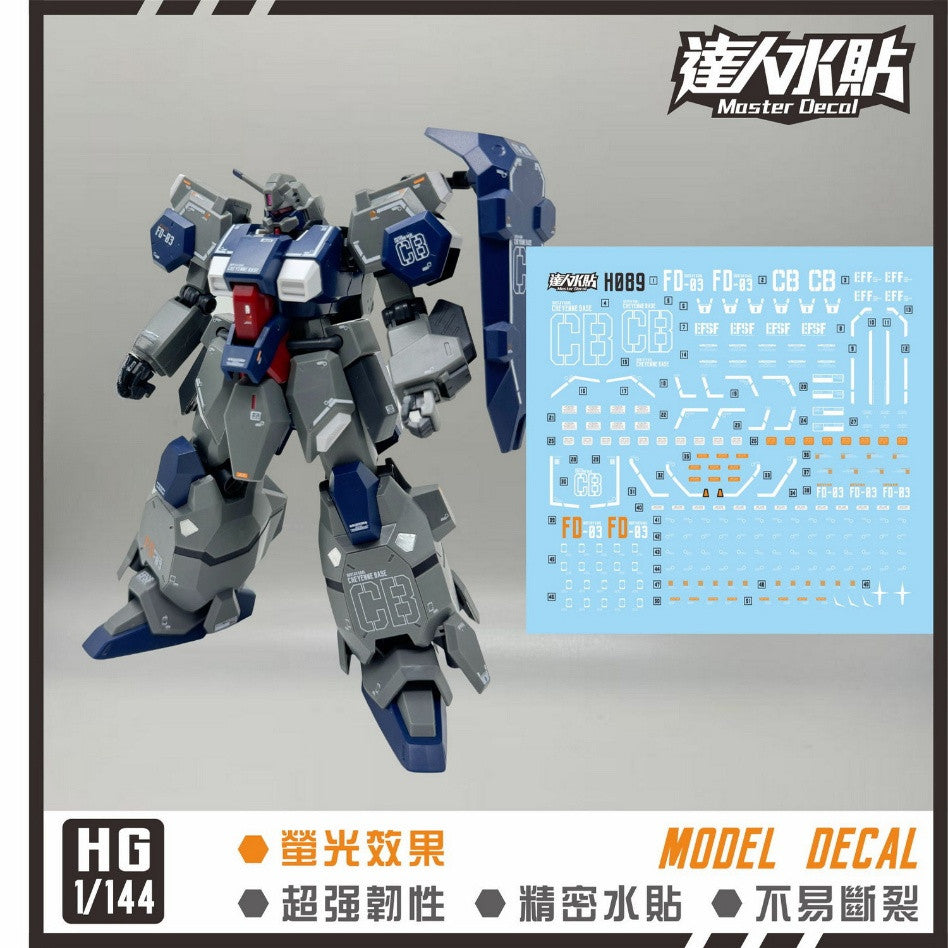 MASTER Decal Water Slide Decal H097 for 1/144 HG HGUC Gustav Karl