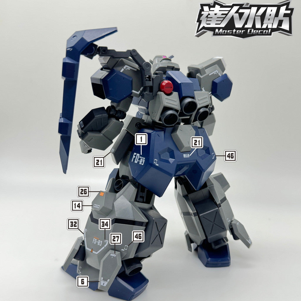 MASTER Decal Water Slide Decal H097 for 1/144 HG HGUC Gustav Karl