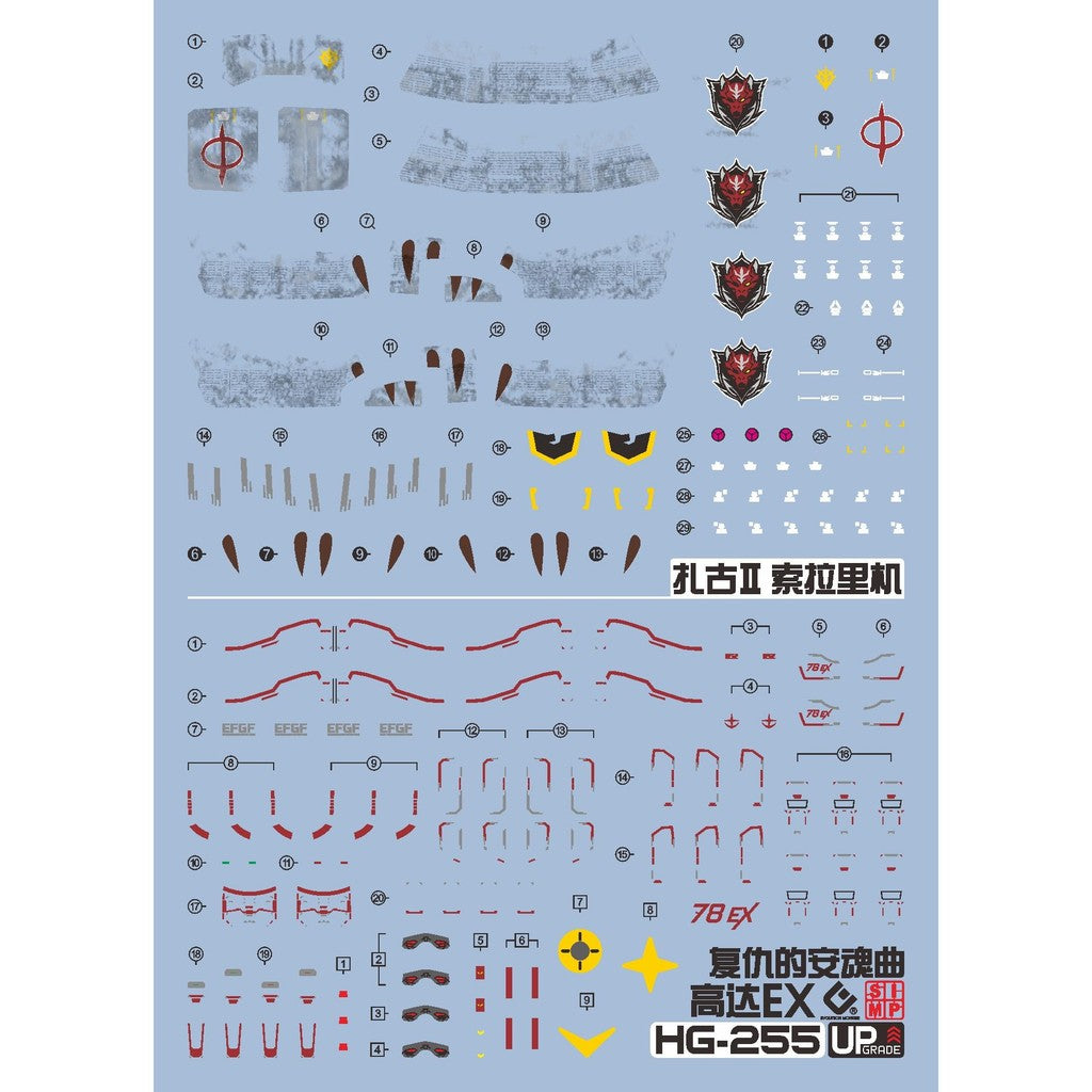 EVO water slide decal FOR HG EX / HG MS-06F ZAKU 2 F type solari Collectibles