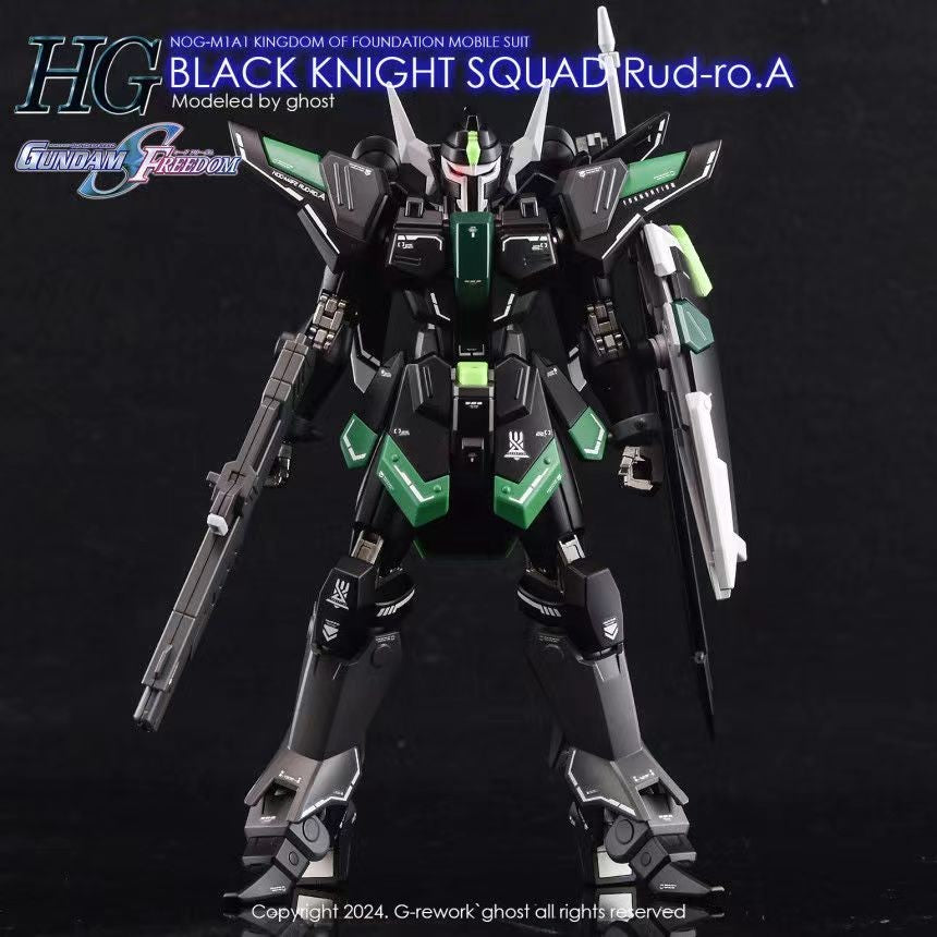 YAN FLAME Water Slide Decal GHOST for HG 1/144 SEED Black Knight Squad Rud-ro.A