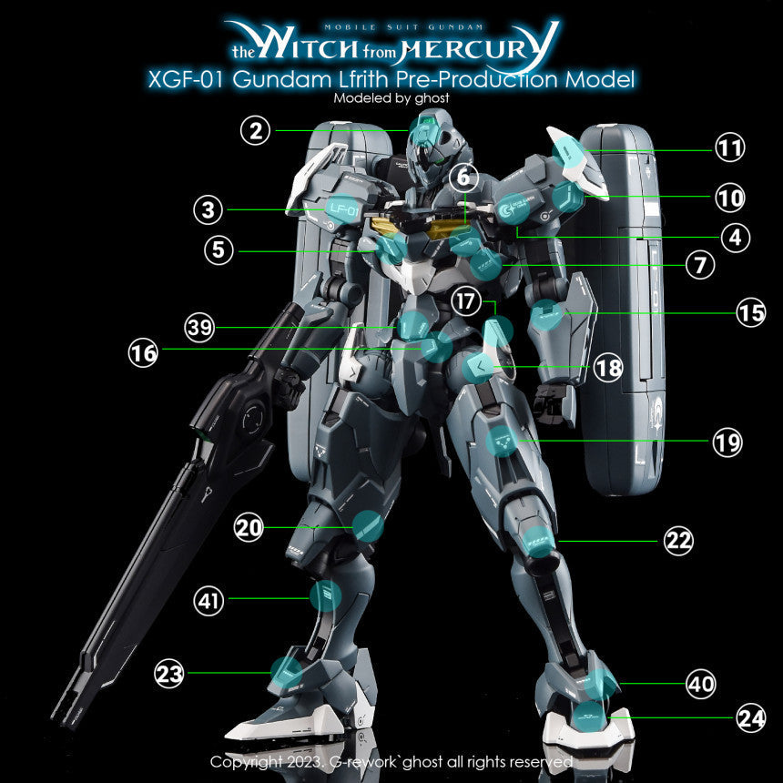 YAN FLAME Water Slide Decal for PB HG 1/144 Lfrith Pre Production