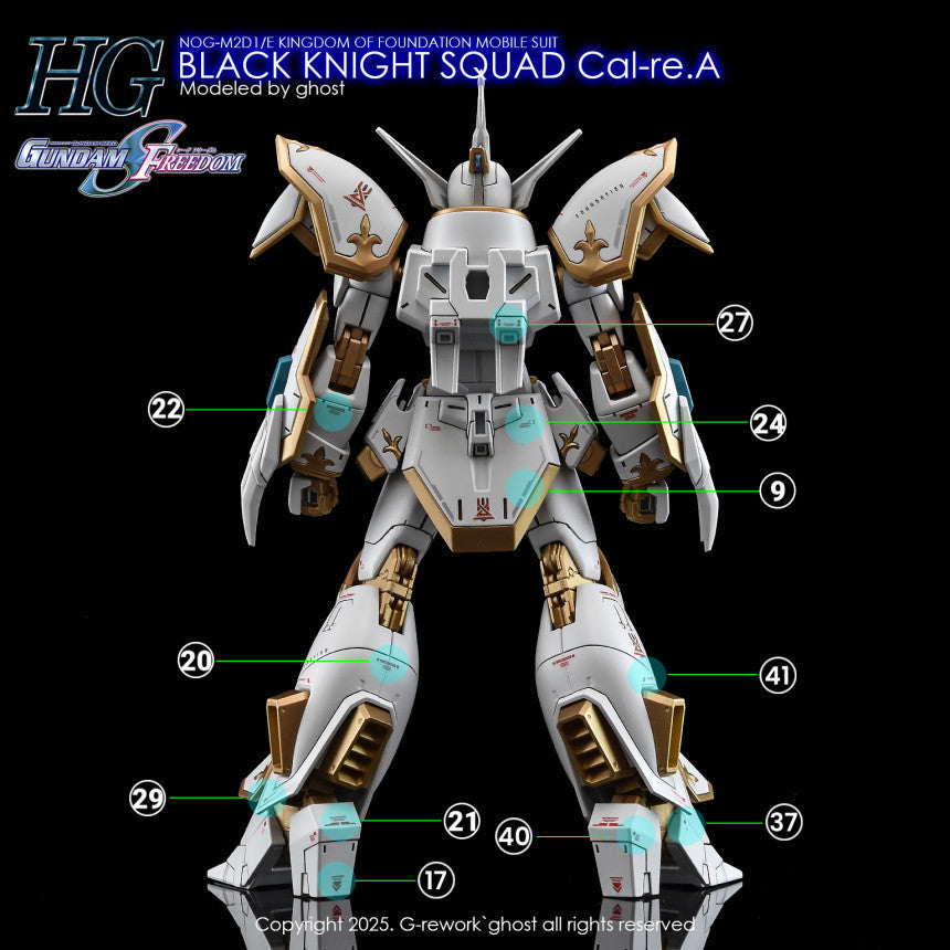 YAN FLAME GHOST Water Slide Decal for HG 1/144 BLACK KNIGHT SQUAD Cal-re.A (YANHG109) 20250721
