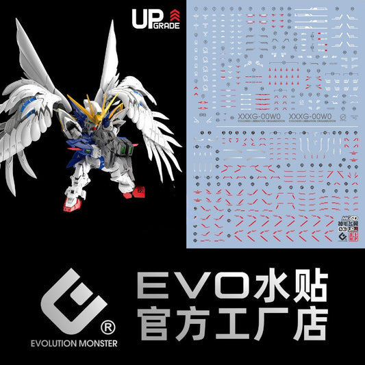 EVO Water slide decal FOR MGSD 1/100 Wing Zero EW Fluo Type NO KITS Collectibles