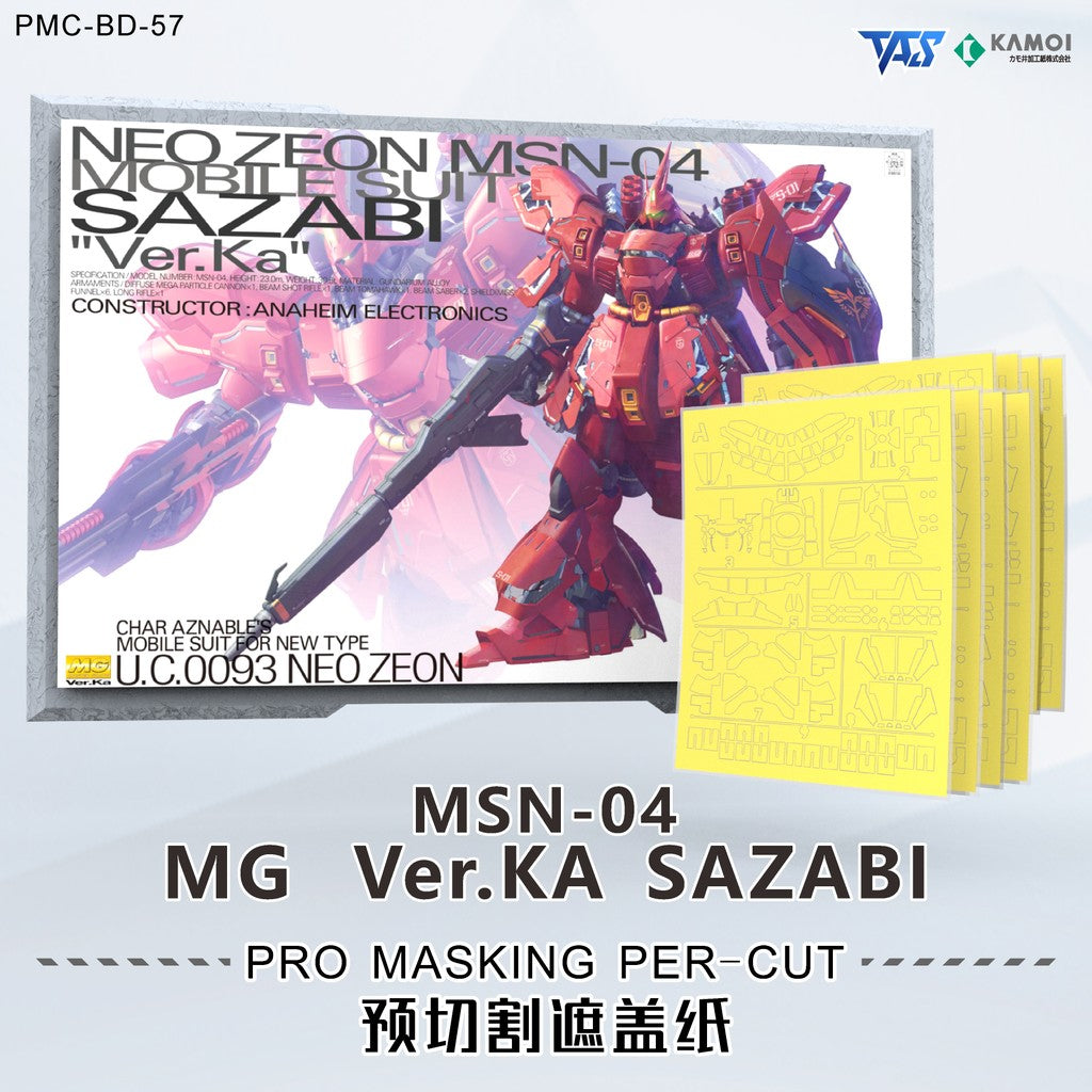 20250722 TAS Pro Masking Tape / Detail Upgrade Parts / Etching Parts for MG SAZABI Ver.ka