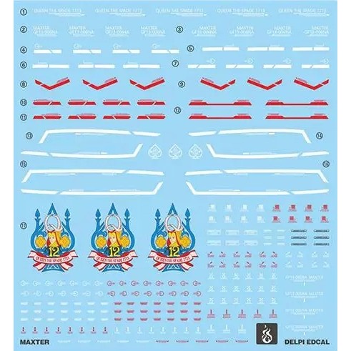 YAN FLAME Water Slide Decal Fluo Type For HG 1/144 Fighter G Maxter (YANHG099) 20250721