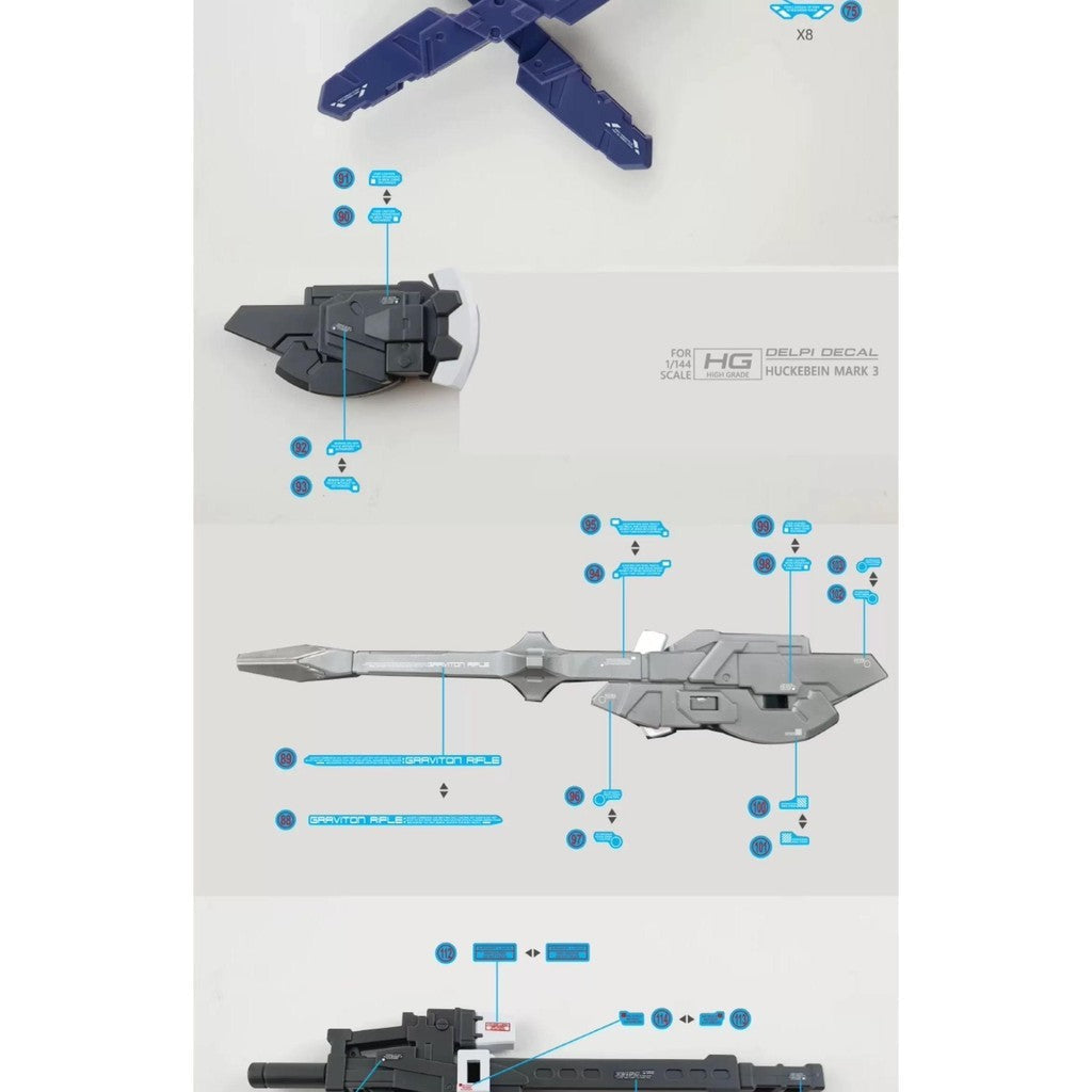 YAN FLAME Fluo Type Water Slide Decal for OG Huckebein Boxer MK-III MK3 AM Korean ver (YANHG065) 20250721